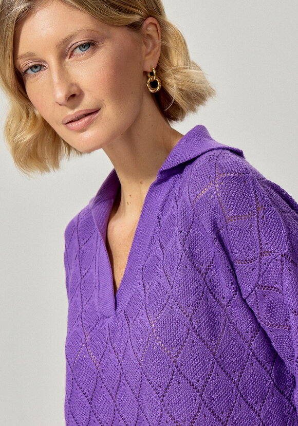 Джемпер-поло с ажурным рисунком шир.  580, рис. 32