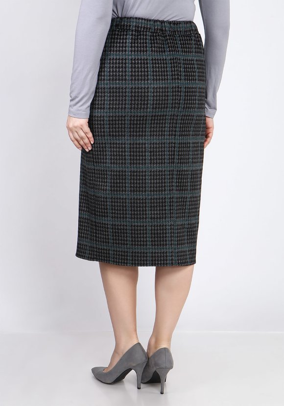 Юбка в клетку с вертикальным воланом шир.  580, рис. 2