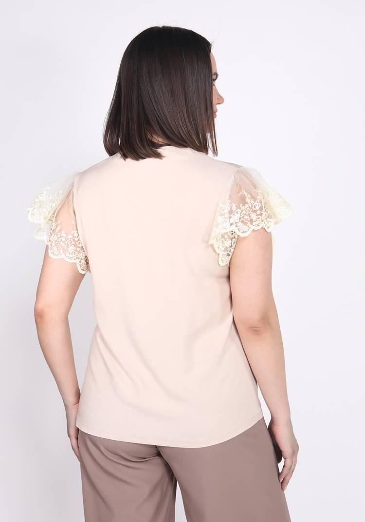 Блуза с прозрачными рукавами шир.  750, рис. 2