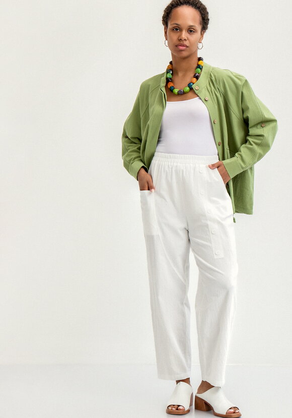 Брюки с декоративной планкой и карманами шир.  580, рис. 9