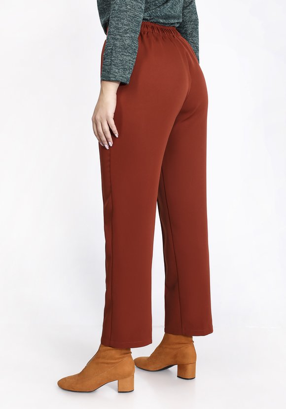 Брюки с декоративными отстрочками шир.  580, рис. 6