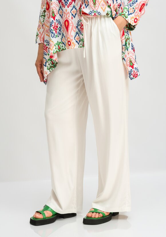 Брюки палаццо с резинкой на поясе шир.  580, рис. 40