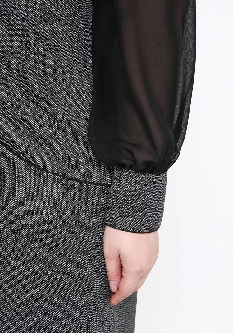 Платье с шифоновым рукавом шир.  750, рис. 8