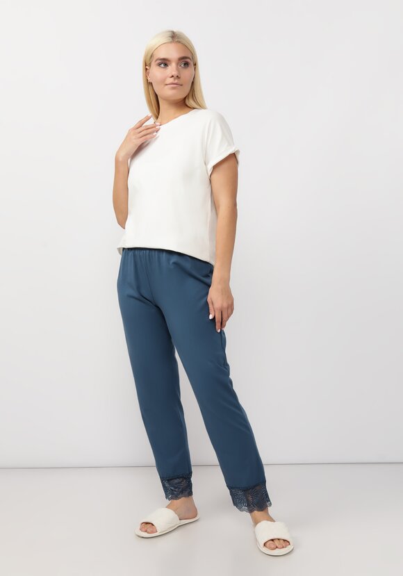 Брюки пижамные с кружевом шир.  580, рис. 14