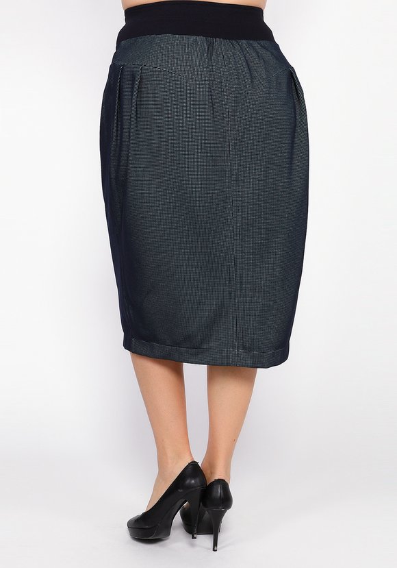 Юбка на резинке со сборкой на карманах шир.  580, рис. 2