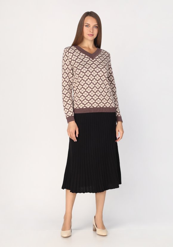 Юбка плиссе ниже колена шир.  580, рис. 7