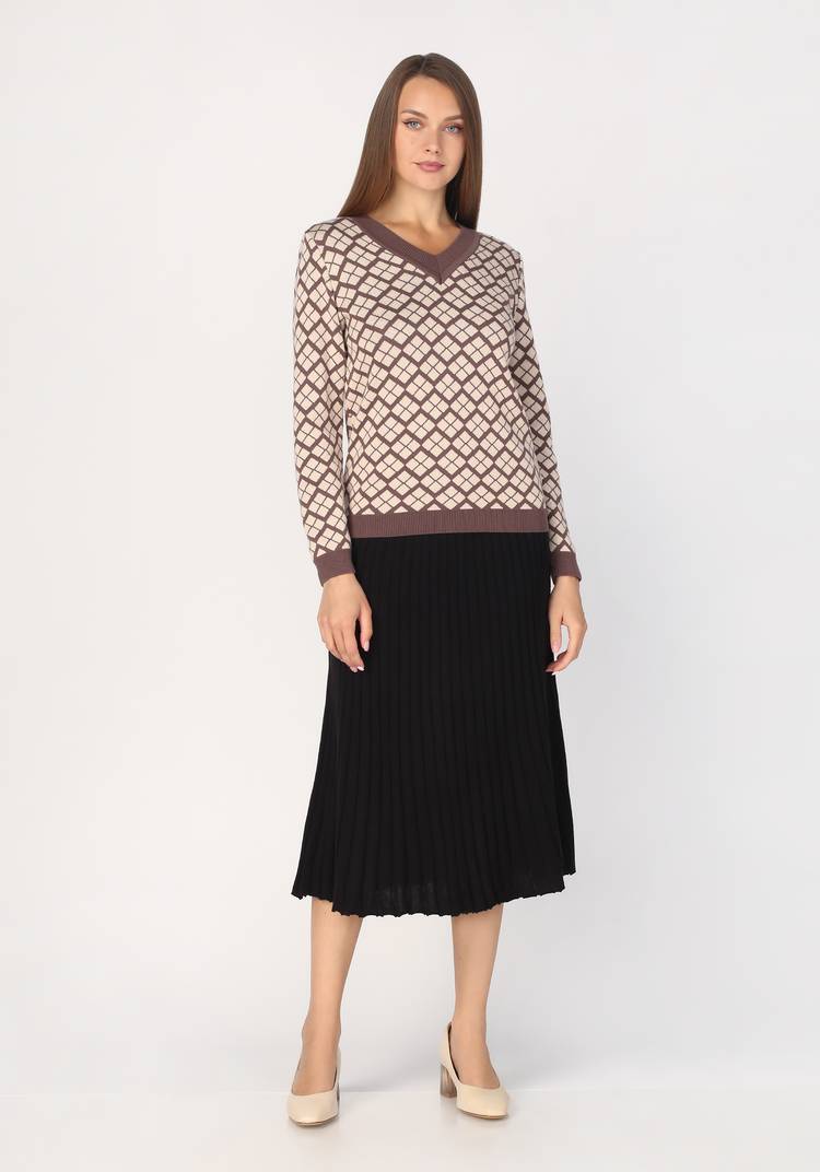 Юбка плиссе ниже колена шир.  750, рис. 7