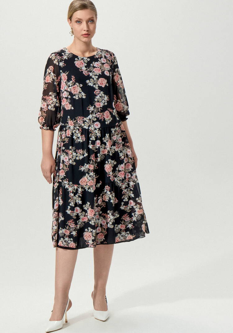 Платье миди свободного кроя шир.  750, рис. 9