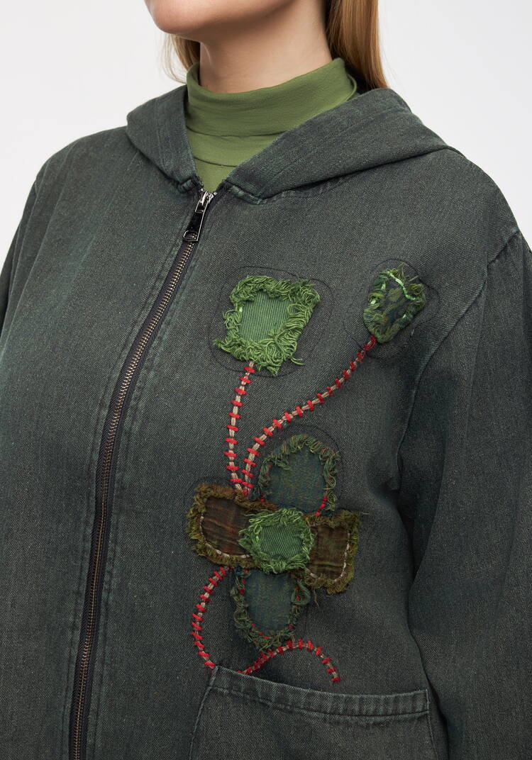 Джинсовая куртка Дыхание леса шир.  750, рис. 6