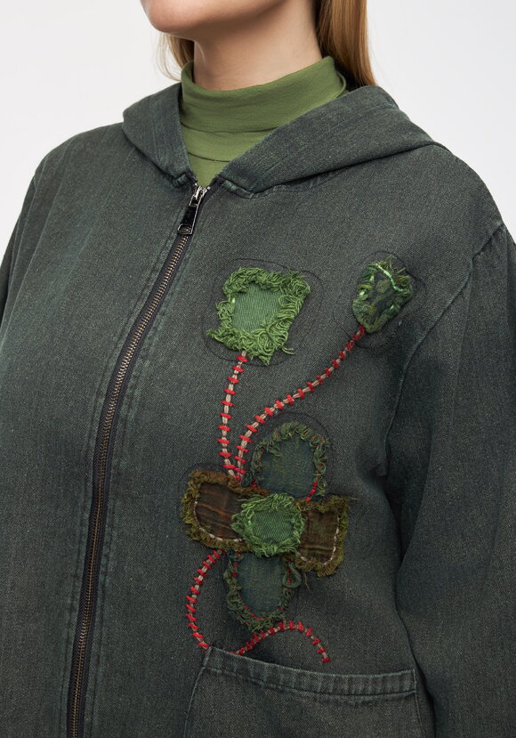 Джинсовая куртка Дыхание леса шир.  580, рис. 6