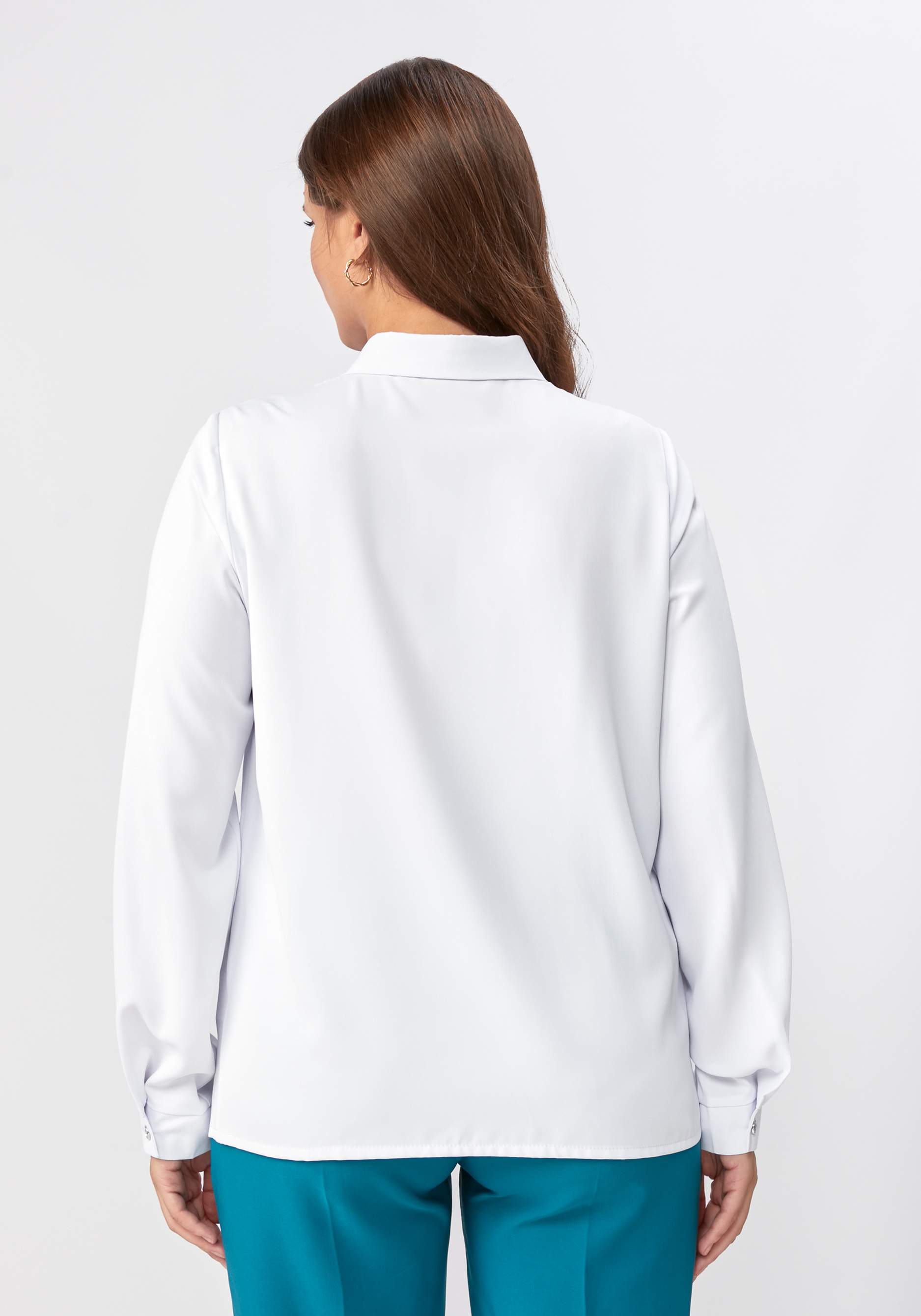 Блуза прямого кроя с ажурным кружевом Mio Imperatrice, цвет белый, размер 50 - фото 3