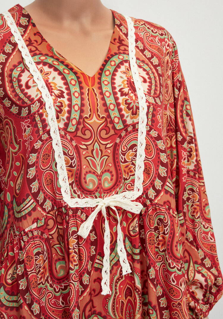 Блуза Симфония узоров шир.  750, рис. 5