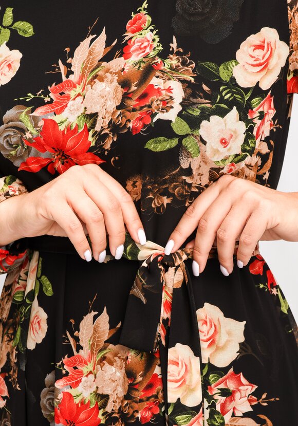 Платье свободного кроя А-силуэта с принтом шир.  580, рис. 7