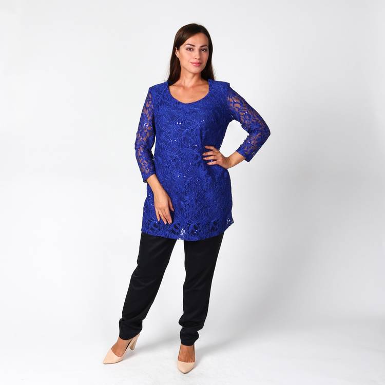 Туника из ажурной ткани шир.  750, рис. 17