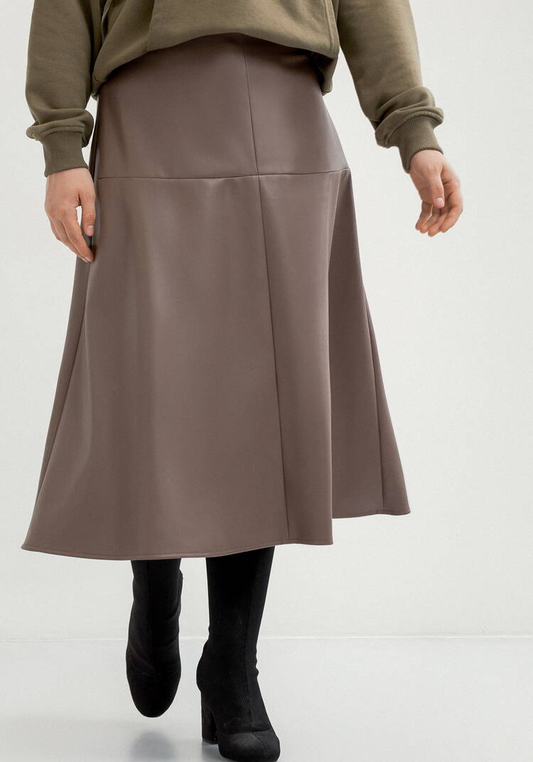 Юбка годе из экокожи шир.  750, рис. 2