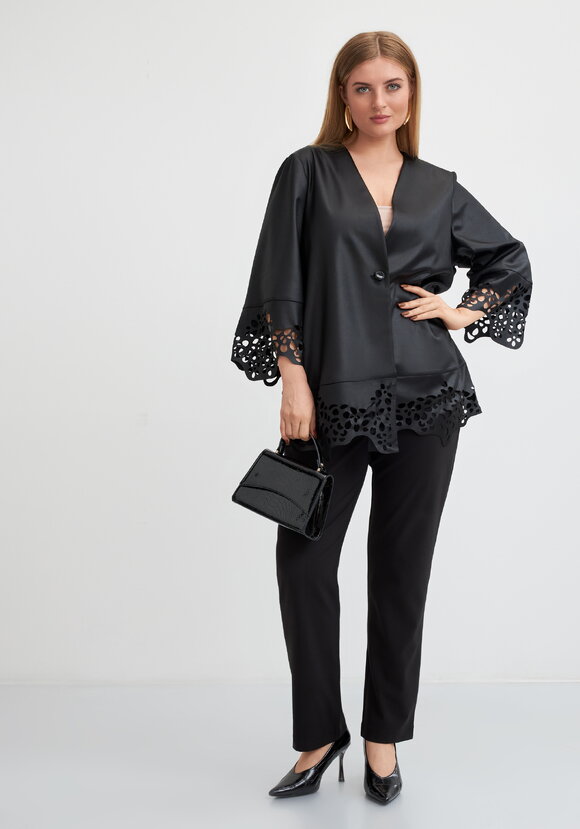 Кардиган с ажурным рисунком шир.  580, рис. 8