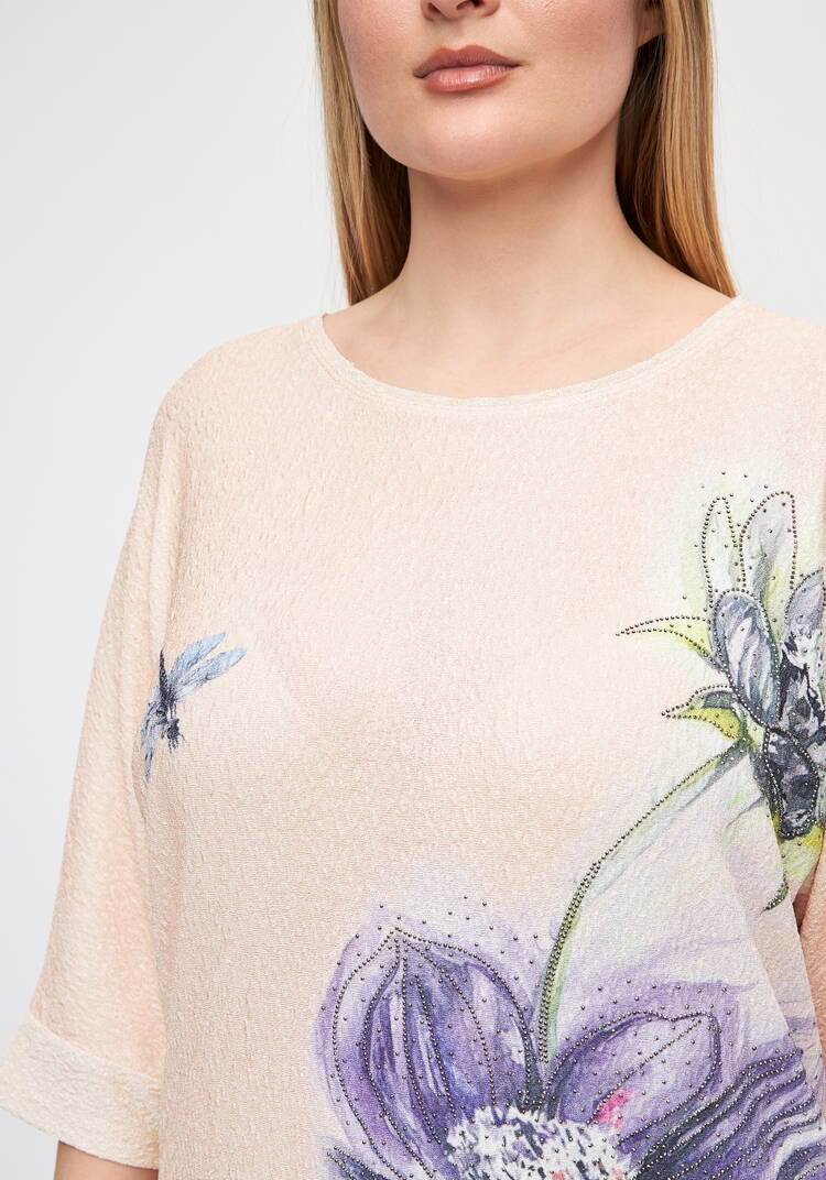 Блуза с цветочным принтом Инга шир.  750, рис. 6