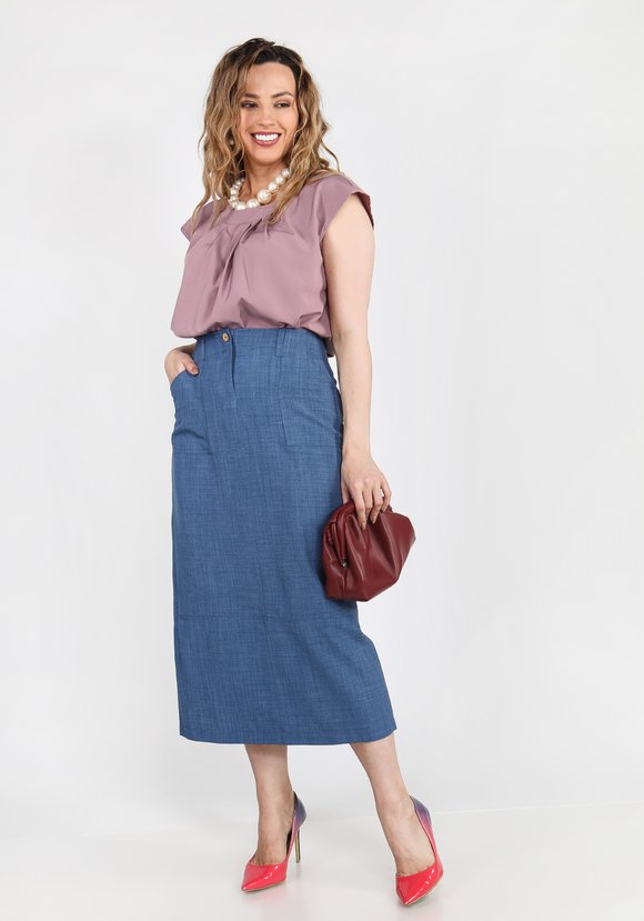 Блуза с декорированным элементом шир.  580, рис. 12