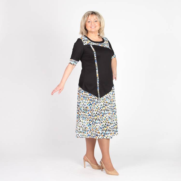 Платье А силуэта с декоративными элементами шир.  750, рис. 3