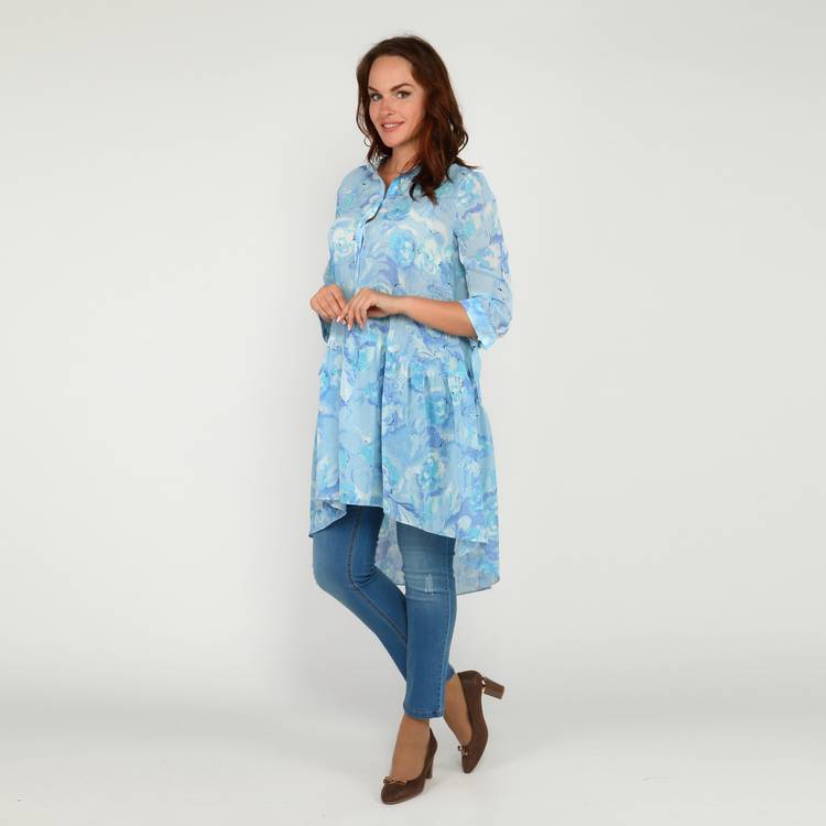 Туника расклешенного кроя с пуговицами шир.  750, рис. 8