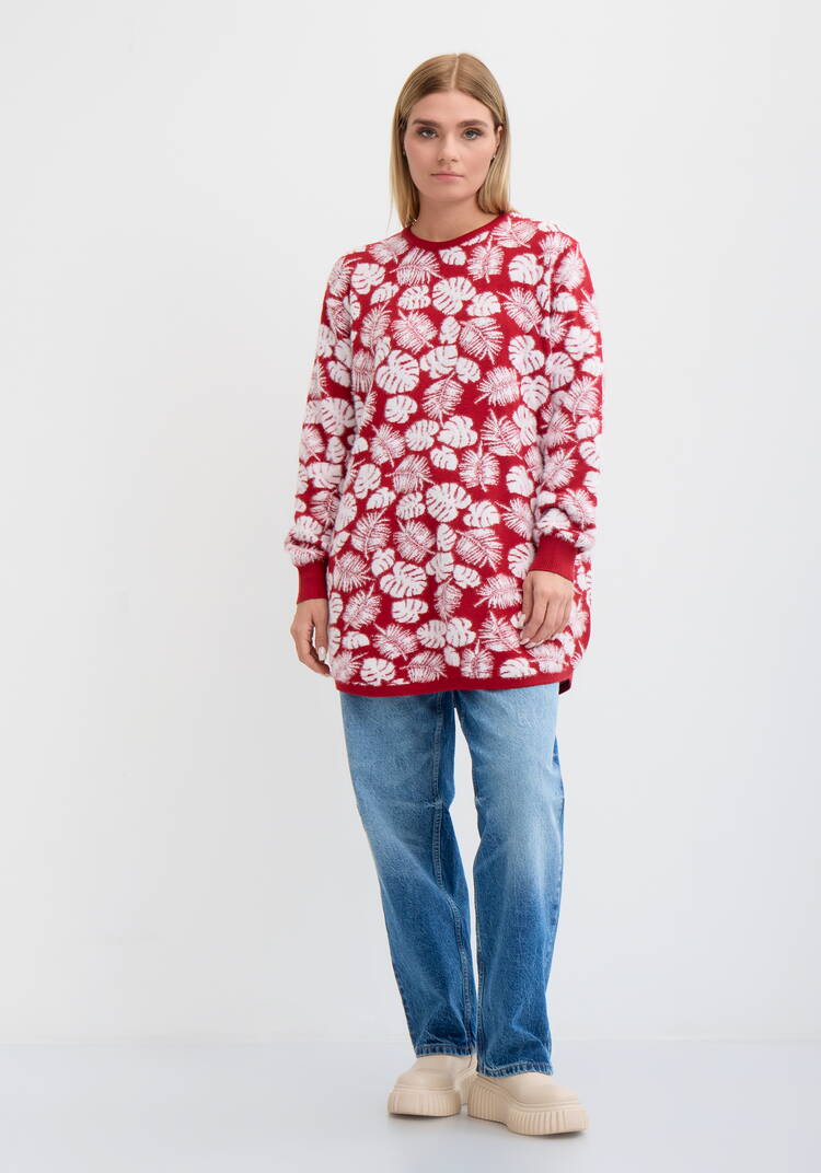 Туника пушистая с принтом шир.  750, рис. 51