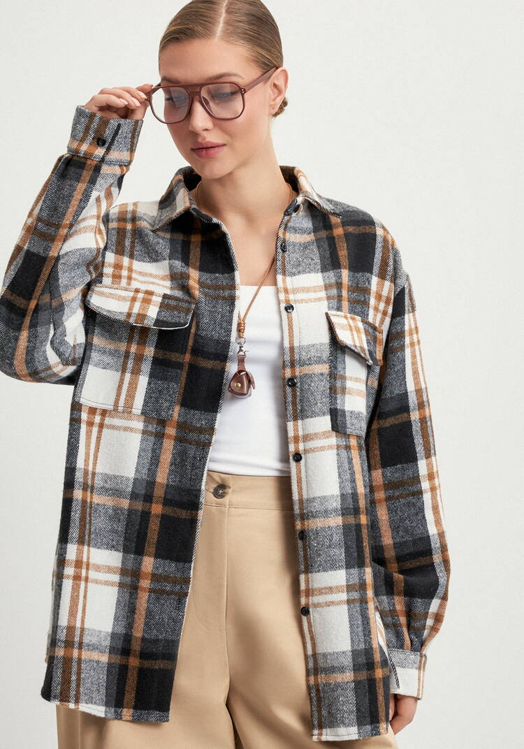 Рубашка фланелевая в клeтку шир.  750, рис. 25