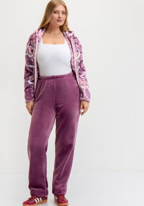 Брюки из велсофта на эластичной ленте