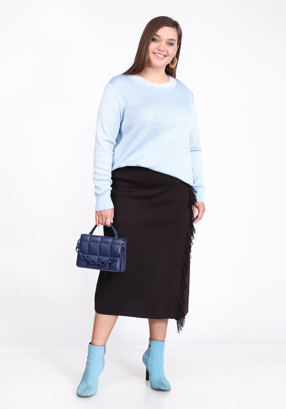 Юбка с бахромой шир.  580, рис. 7