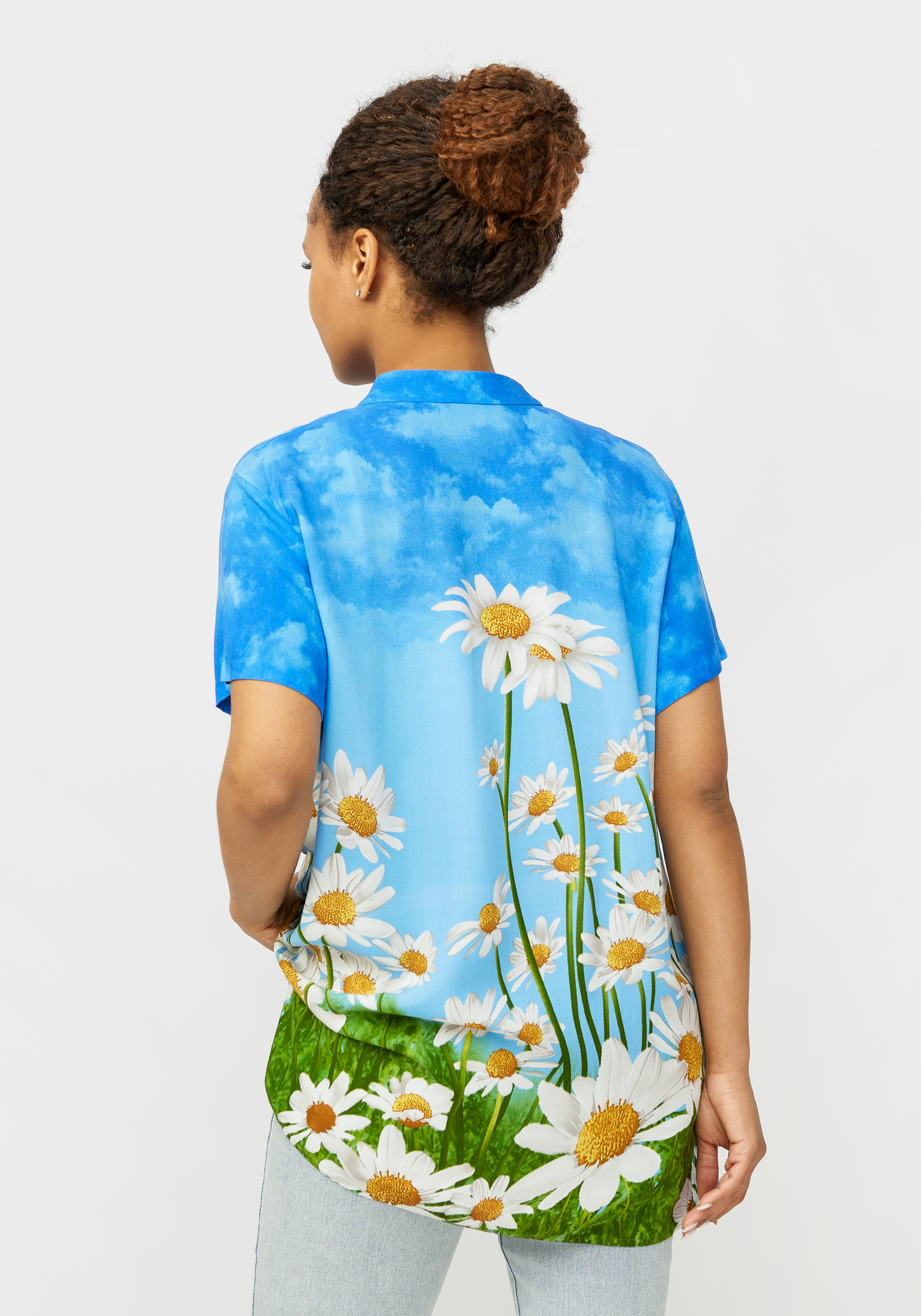 Рубашка женская "Беатриса" Синель, цвет мультиколор, размер 48 - фото 3