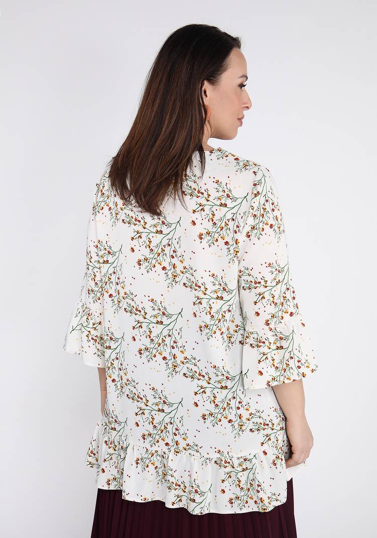 Блуза с рукавом 3/4 свободного кроя шир.  750, рис. 10