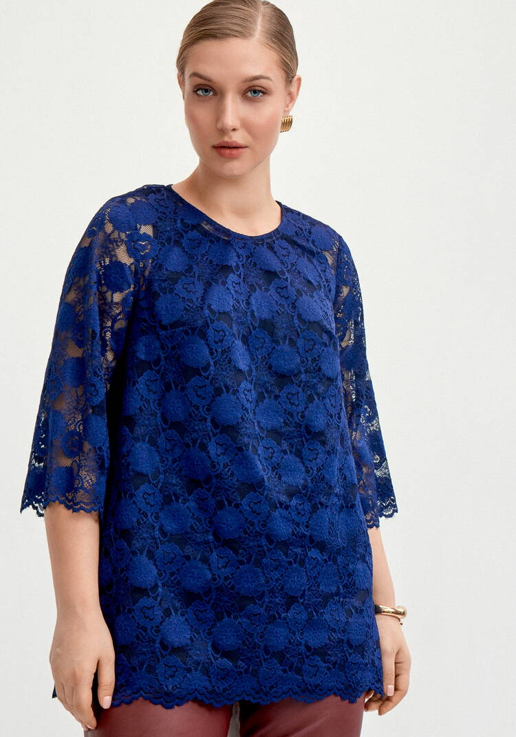 Туника из кружева с топом шир.  750, рис. 18