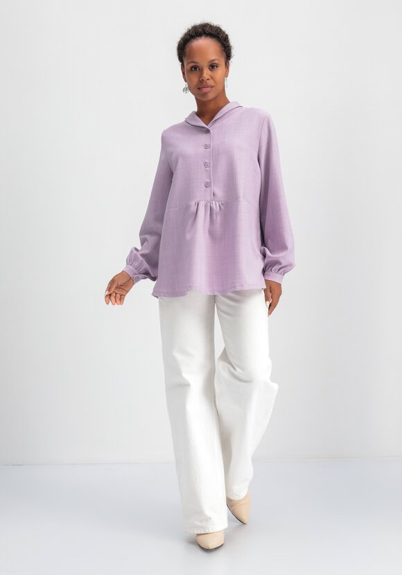 Блуза с шалевым воротом шир.  580, рис. 18