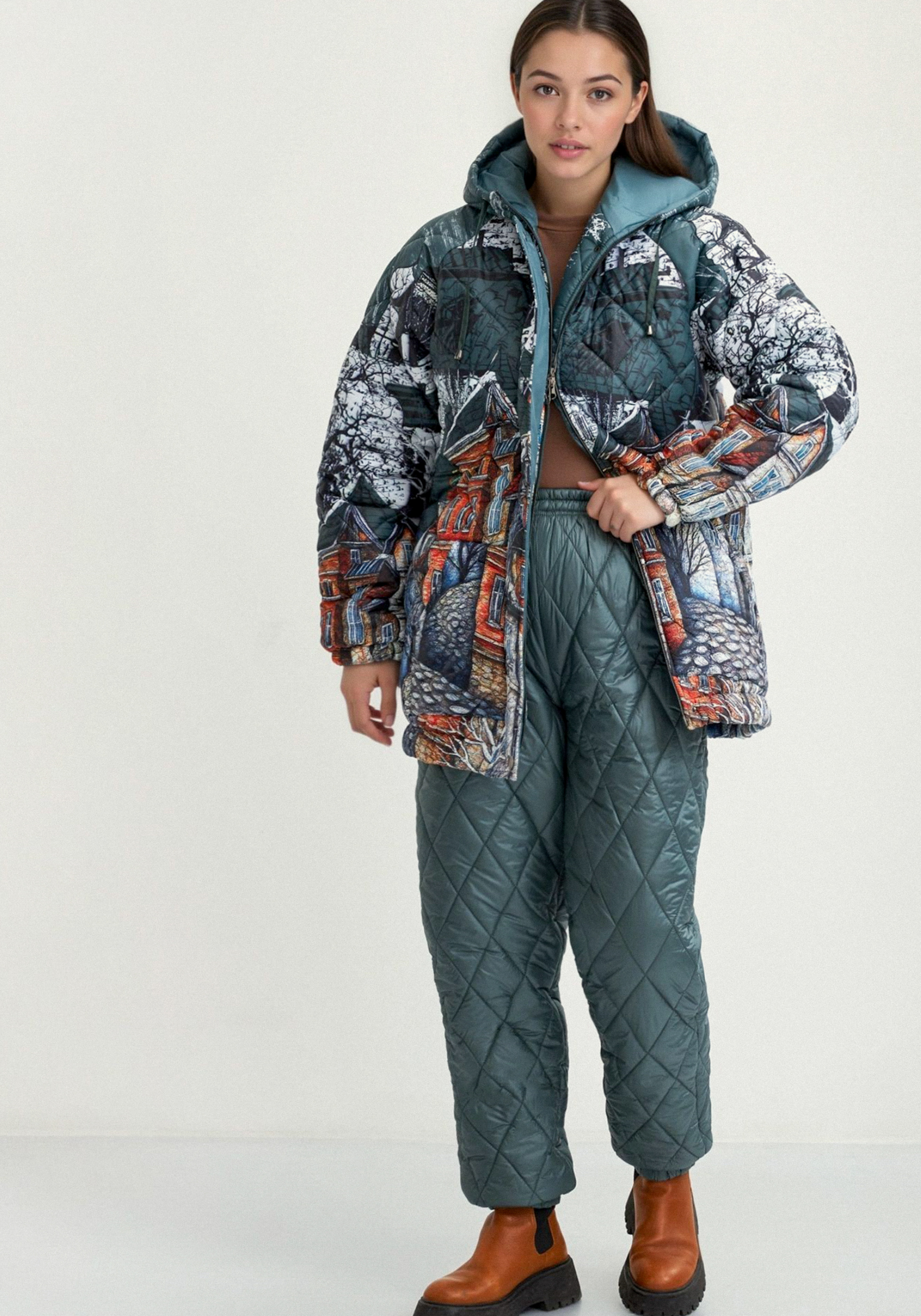 Брюки стеганые, утеплённые "Элина"