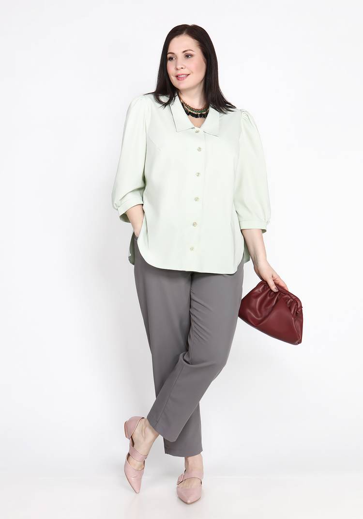 Блуза с отложным углубленным воротником шир.  750, рис. 7