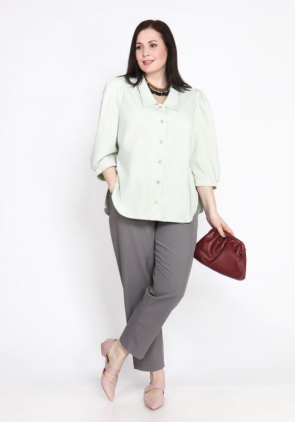 Блуза с отложным углубленным воротником шир.  580, рис. 7