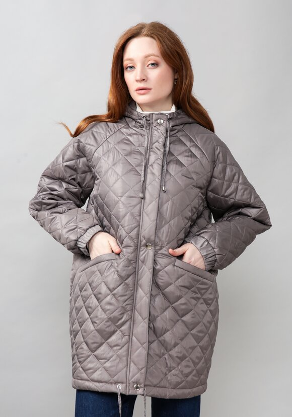 Куртка женская оверсайз с капюшоном шир.  580, рис. 1