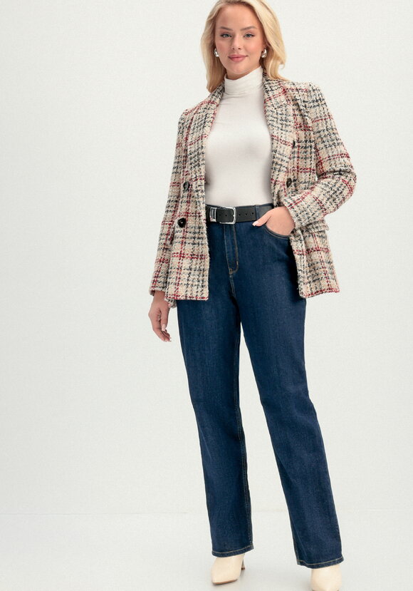 Джинсы прямые с принтом на кармане шир.  580, рис. 14