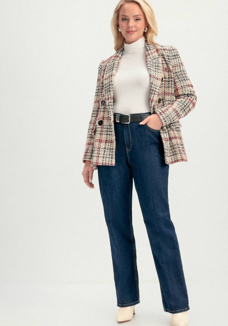 Джинсы прямые с принтом на кармане шир.  750, рис. 14