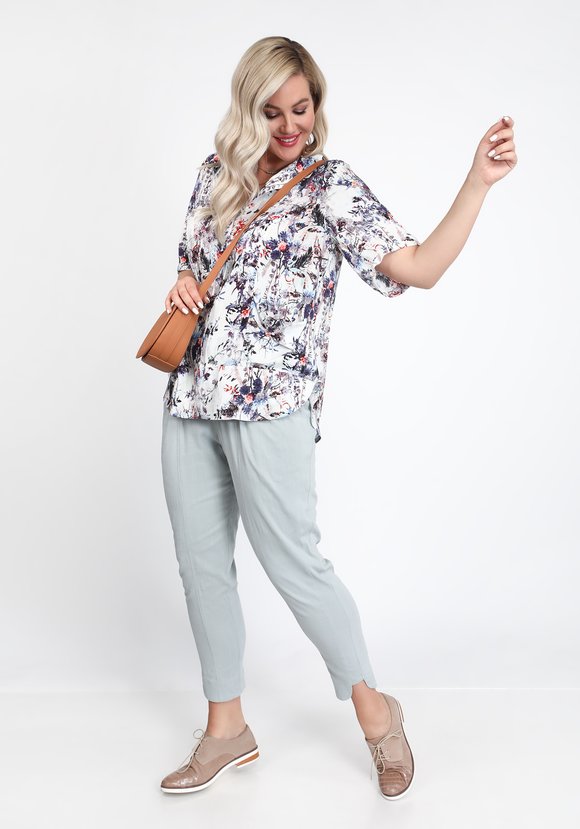 Блуза с фигурным низом шир.  580, рис. 3