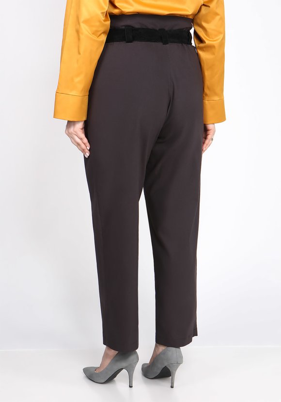 Брюки свободные с декоративным поясом шир.  580, рис. 2