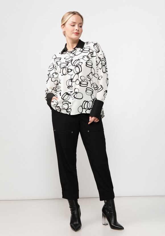 Блуза комбинированная со спущенным рукавом шир.  580, рис. 2