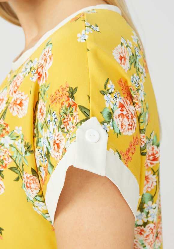 Блуза прямого силуэта с цветочным принтом шир.  580, рис. 15