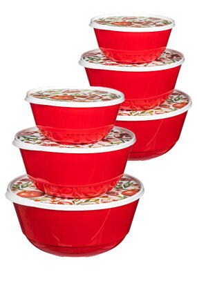 Комплект мисок с крышками, 6 шт.