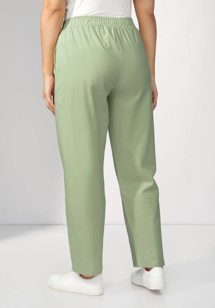 Брюки зауженные из хлопка с эластаном шир.  750, рис. 3