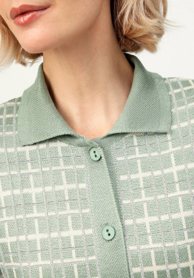 Рубашка-джемпер с отложным воротником клетка шир.  750, рис. 23