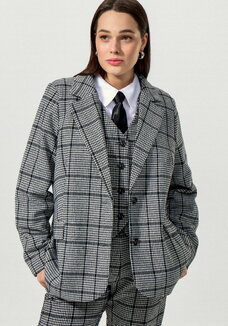 Пиджак с принтом клетка