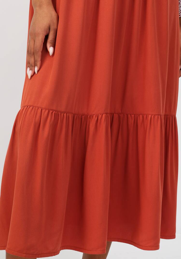 Платье с кружевом и ярусом по низу шир.  750, рис. 12