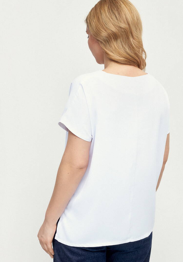 Блуза с принтом с напылением шир.  750, рис. 19