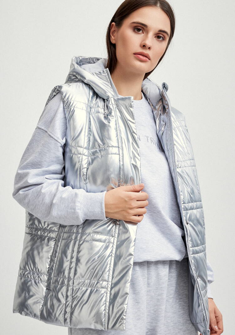 Жилет стеганый метализированный шир.  750, рис. 10