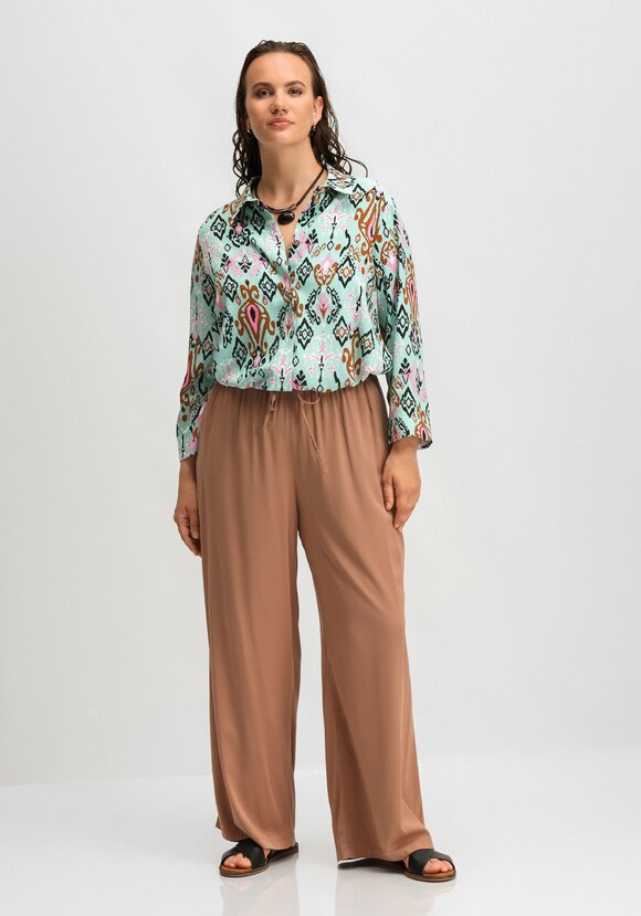 Брюки палаццо с резинкой на поясе шир.  580, рис. 26